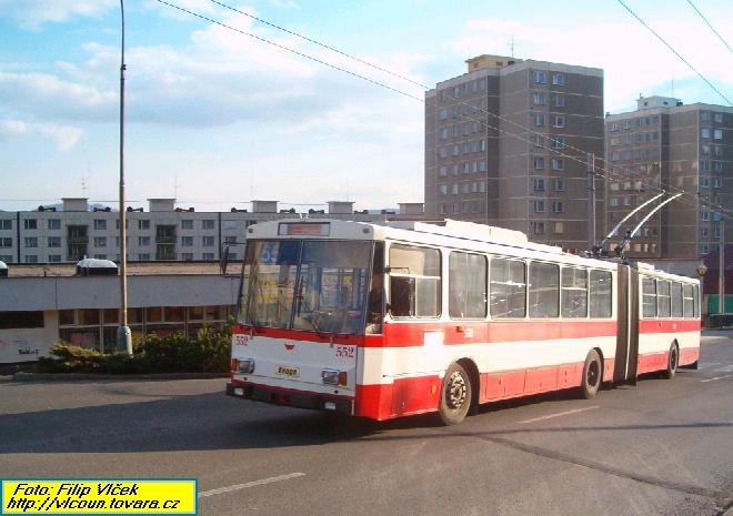 Trolejbus na lince slo 55 najd do smyky Dobtice tona