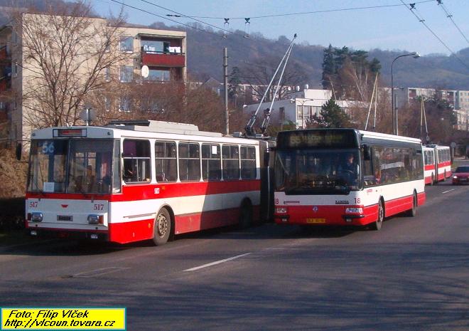 Citybus na lince slo 55 projd kolem "vozovny Vstupn"