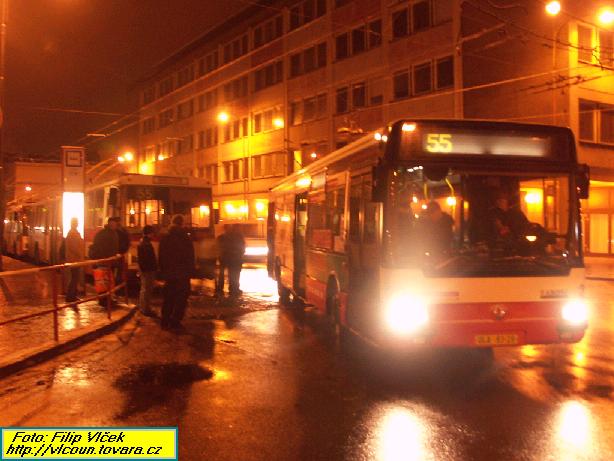 Náhradní autobusová doprava na lince číslo 55