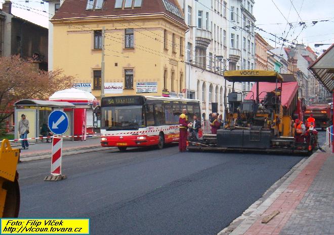 Nhradn doprava a prce na Masarykov ulici